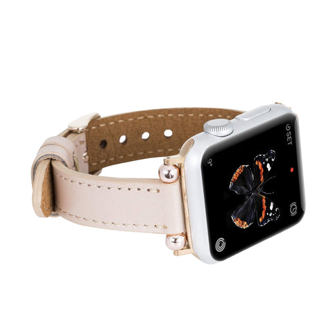 Correa delgada de cuero Foggia para Apple Watch