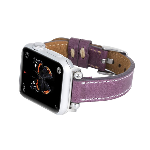 Correa delgada de cuero Foggia para Apple Watch