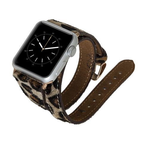 Correa de cuero Serena con doble envoltura para Apple Watch