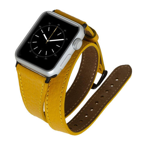 Correa de cuero Serena con doble envoltura para Apple Watch