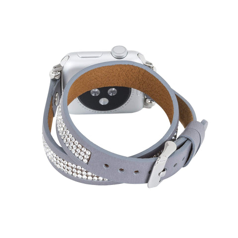 Livorno Leather Double Wrap Band Strap for Apple Watch