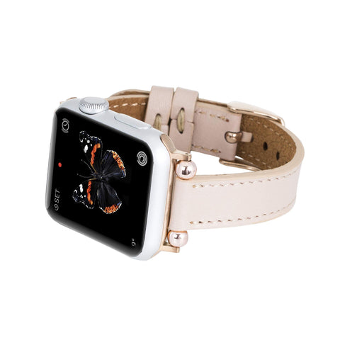 Correa delgada de cuero Foggia para Apple Watch
