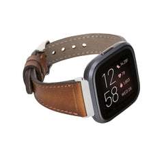 Correa de reloj delgada de cuero Messina para Fitbit Versa