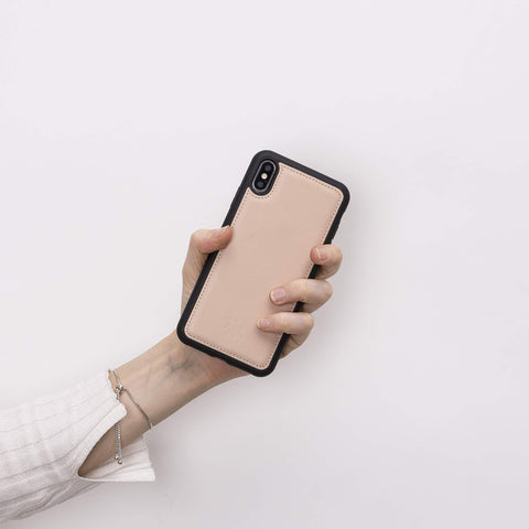 Funda de cuero Lucca Snap On para iPhone XS Max