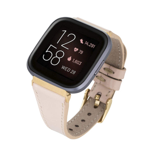 Messina Leather Slim Watch Band for Fitbit Versa