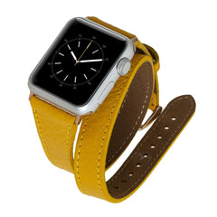 Serena Leather Double Wrap Band Strap for Apple Watch