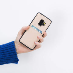 Funda tipo billetera de cuero Cosa Snap On para Samsung Galaxy S9