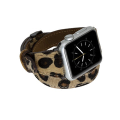 Serena Leather Double Wrap Band Strap for Apple Watch