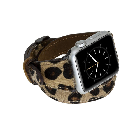 Correa de cuero Serena con doble envoltura para Apple Watch