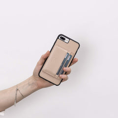 Funda tipo billetera de cuero Pisa Snap On con soporte para iPhone 8 Plus