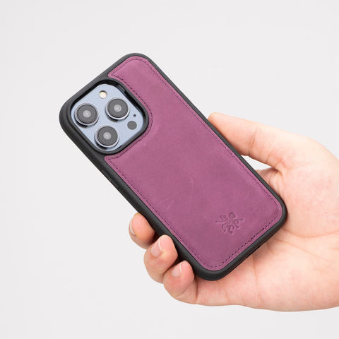 Funda de cuero Lucca Snap On para iPhone 14 Pro