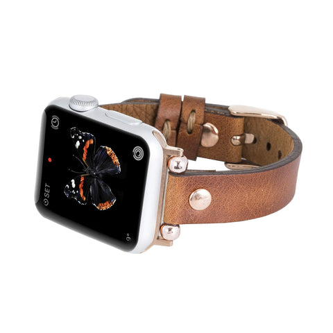 Perugia Leather Slim Band Strap for Apple Watch