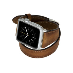 Serena Leather Double Wrap Band Strap for Apple Watch