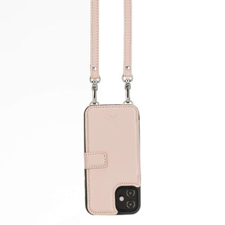 Fermo Funda de cuero para teléfono con billetera cruzada para iPhone 12 Mini