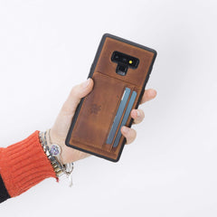 Funda tipo billetera de cuero Pisa Snap On con soporte para Samsung Galaxy Note 9