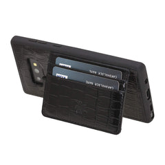 Funda tipo billetera de cuero Pisa Snap On con soporte para Samsung Galaxy Note 9