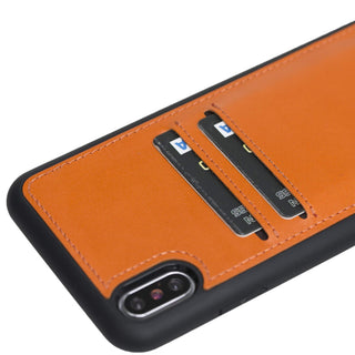 Funda tipo billetera de cuero Capri Snap On para iPhone XS Max