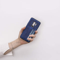 Funda tipo billetera de cuero Pisa Snap On con soporte para Samsung Galaxy S9 Plus