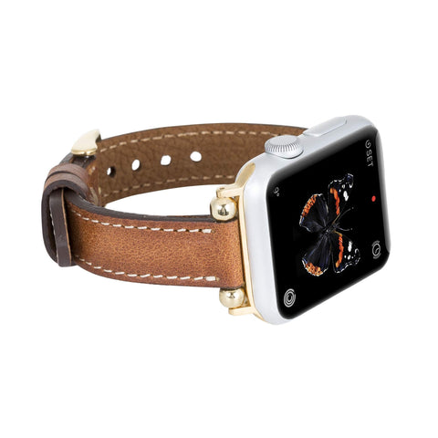 Correa delgada de cuero Foggia para Apple Watch