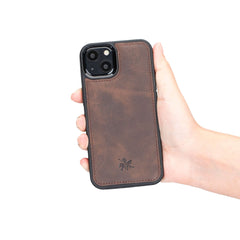 Funda de cuero Lucca Snap On para iPhone 13 Mini