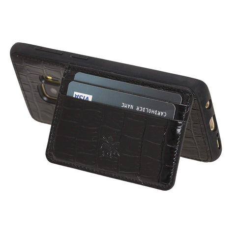 Pisa Snap On Leather Wallet Case with Stand for Samsung Galaxy S9
