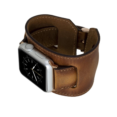 Ancona Leather Cuff Band Strap for Apple Watch