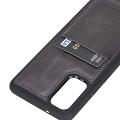 Funda tipo billetera de cuero Capri Snap On para Samsung Galaxy S20