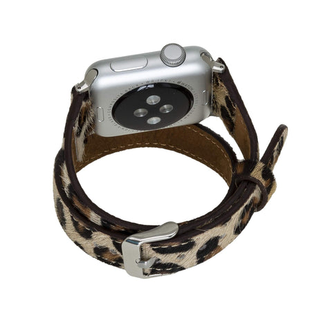 Correa de cuero Serena con doble envoltura para Apple Watch