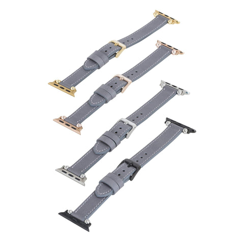 Correa delgada de cuero Foggia para Apple Watch