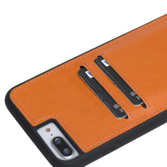 Funda tipo billetera de cuero Capri Snap On para iPhone 7 Plus