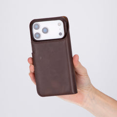 Funda tipo billetera de cuero con bloqueo RFID Florence para iPhone 15 Pro