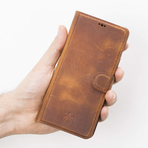 Funda tipo billetera de cuero con bloqueo RFID Florence para Samsung Galaxy S10 Plus