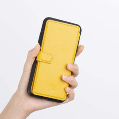 Funda tipo billetera delgada de cuero con bloqueo RFID Verona para iPhone XS Max