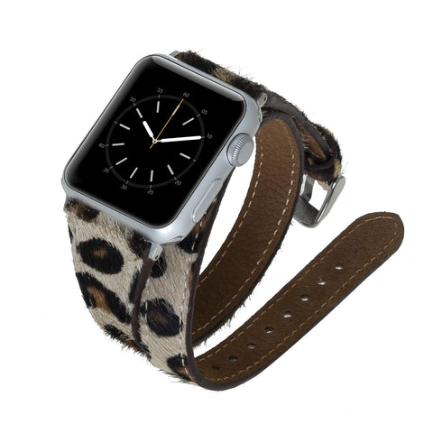 Correa de cuero Serena con doble envoltura para Apple Watch