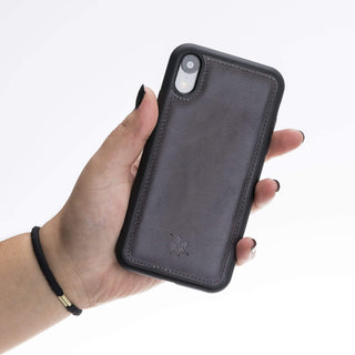 Lucca Snap On Leather Case for iPhone XR
