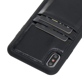 Funda tipo billetera de cuero Capri Snap On para iPhone XS Max