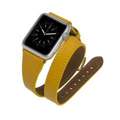 Serena Leather Double Wrap Band Strap for Apple Watch