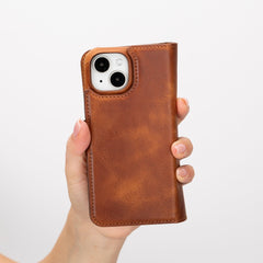 Funda tipo billetera de cuero con bloqueo RFID Florence para iPhone 15