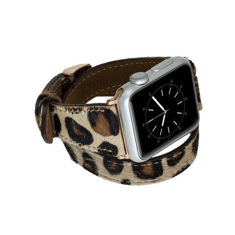 Correa de cuero Serena con doble envoltura para Apple Watch
