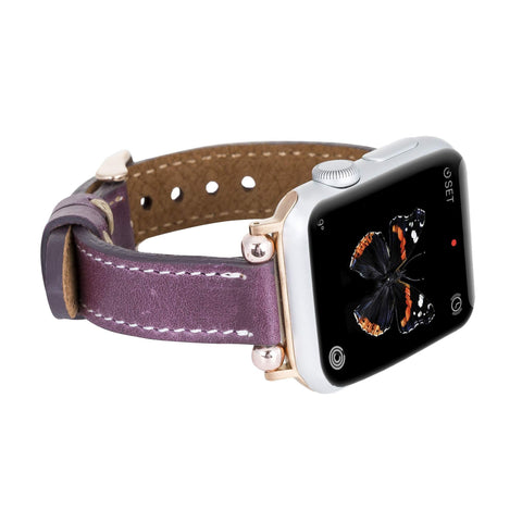 Correa delgada de cuero Foggia para Apple Watch
