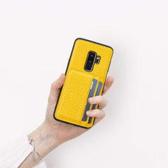 Funda tipo billetera de cuero Pisa Snap On con soporte para Samsung Galaxy S9 Plus