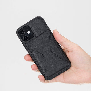 Messa RFID Blocking Leather Case for iPhone 12 with a Detachable Wallet