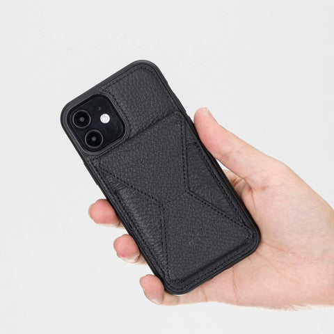 Messa RFID Blocking Leather Case for iPhone 12 Pro with a Detachable Wallet