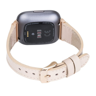 Messina Leather Slim Watch Band for Fitbit Versa
