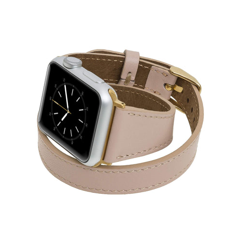 Correa de cuero Serena con doble envoltura para Apple Watch