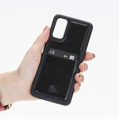 Funda tipo billetera de cuero Capri Snap On para Samsung Galaxy S20