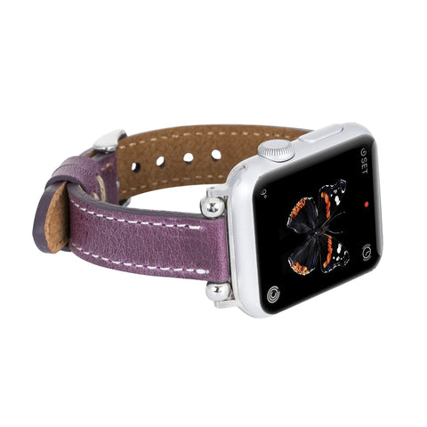 Correa delgada de cuero Foggia para Apple Watch