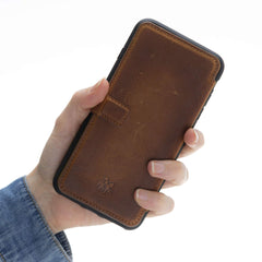 Verona - Funda tipo cartera delgada de piel con bloqueo RFID para iPhone 7 Plus