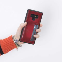 Funda tipo billetera de cuero Pisa Snap On con soporte para Samsung Galaxy Note 9