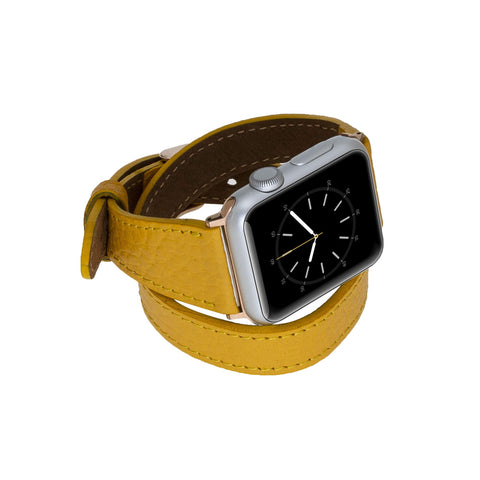 Correa de cuero Serena con doble envoltura para Apple Watch